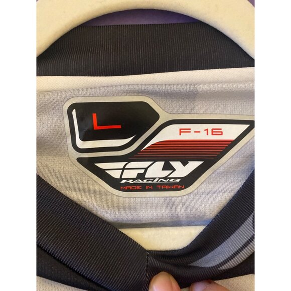 Fly Racing Gray F-16 Motocross Jersey Men's Size Large - Picture 2 of 6
